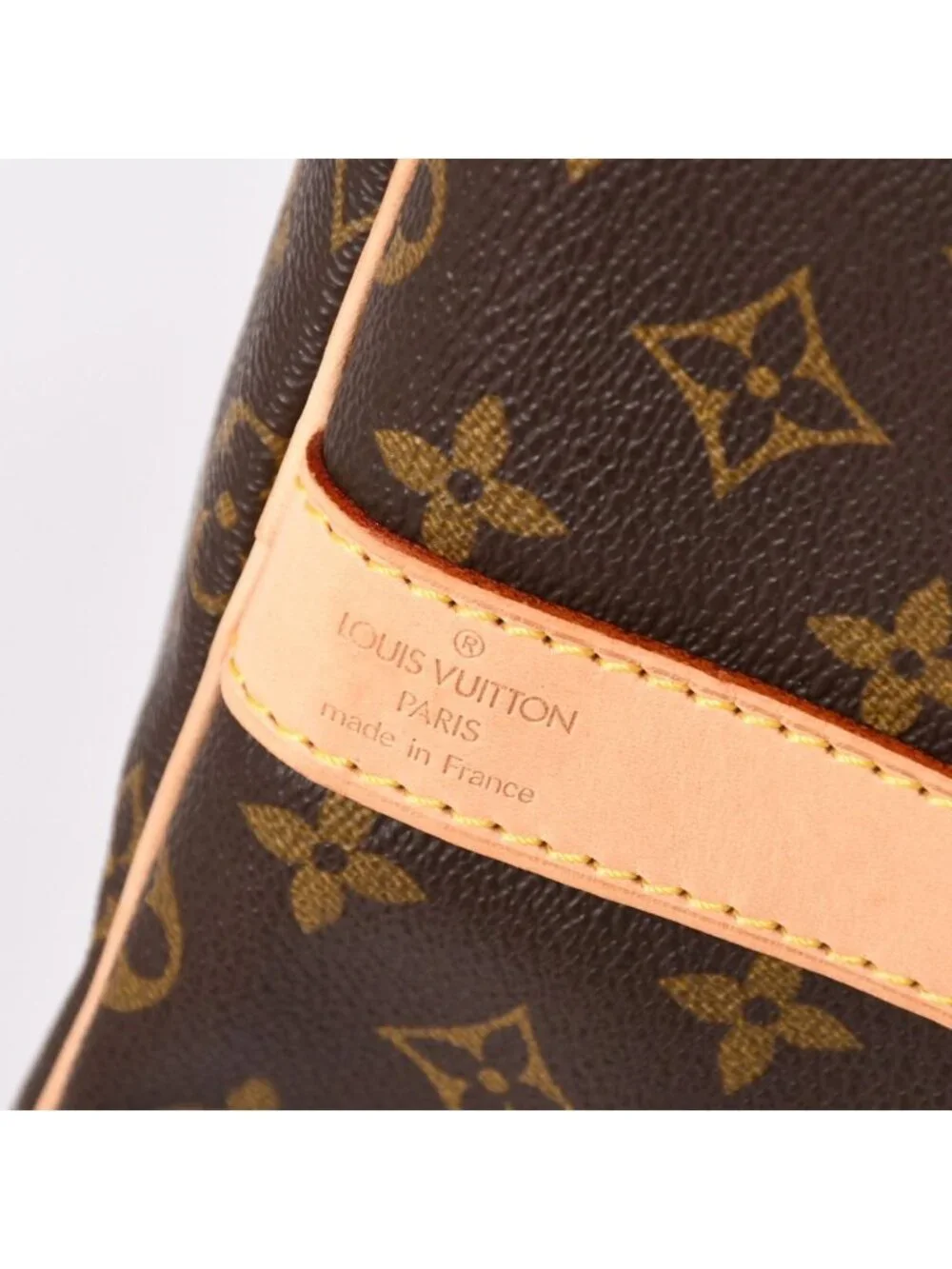 Louis Vuitton Monogram Keepall Bandouliere 55 2-Way Boston Bag Brown Canvas